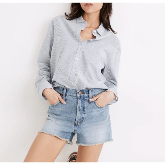 Madewell The Perfect Jean Short in Balsam Wash - Picture 1 of 7